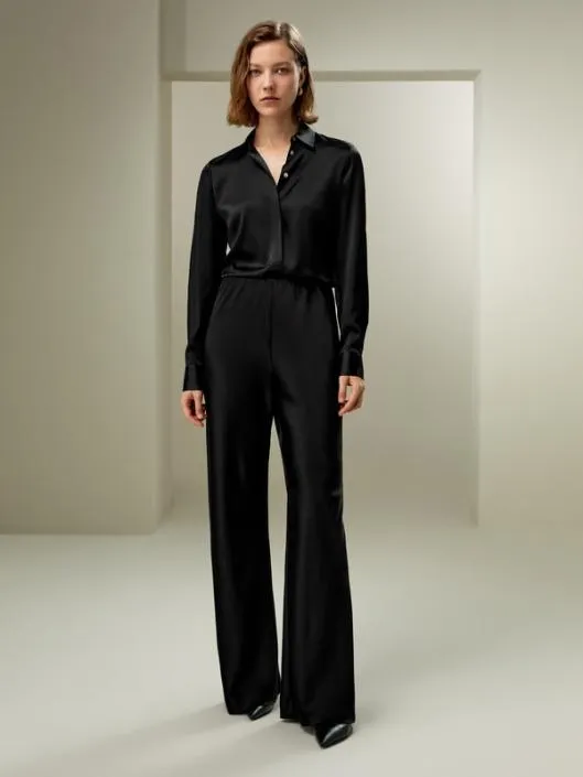 32MM DoubleFaced Silk Charmeuse Bias Cut Pants Women Lilysilk Essentials