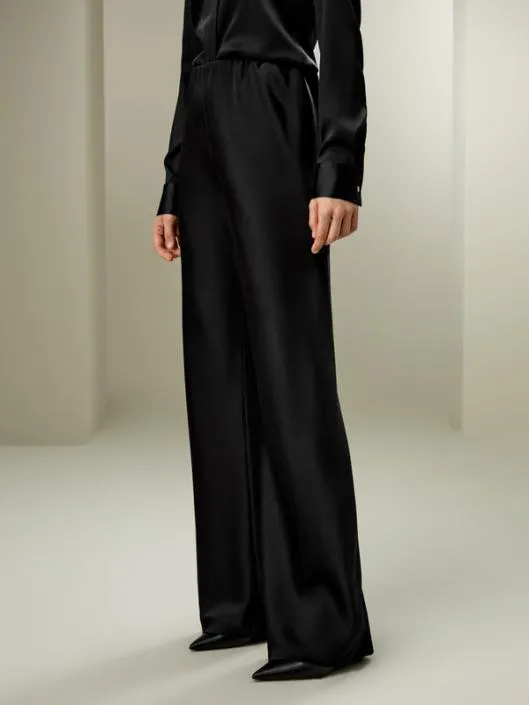 32MM DoubleFaced Silk Charmeuse Bias Cut Pants Women Lilysilk Essentials