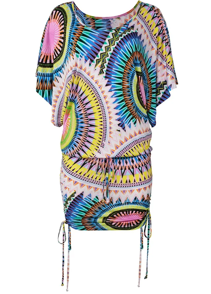 ABSTRACT CONVERTIBLE DRESS White Multi Women VENUS Sundresses
