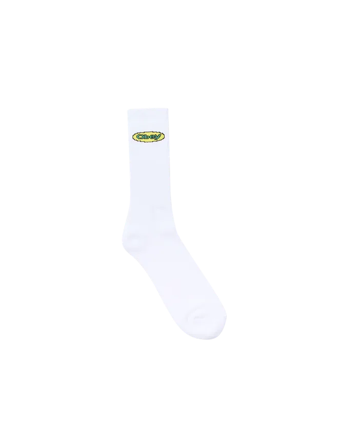 ACCESSORIES FRESH OVAL SOCKS White 8211 OBEY Clothing Men
