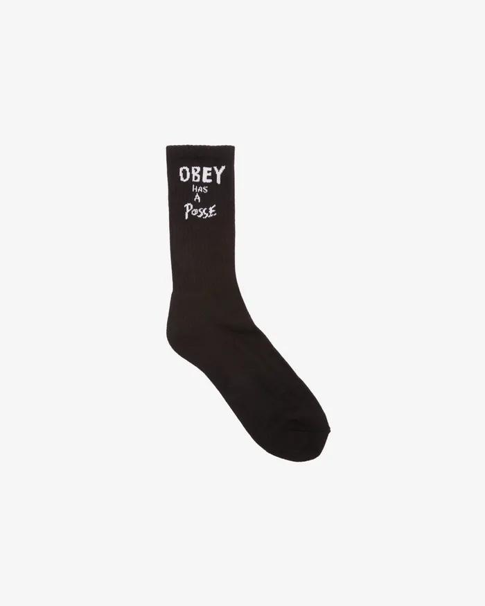 ACCESSORIES Men OBEY HAS A POSSE SOCKS Black OBEY Clothing