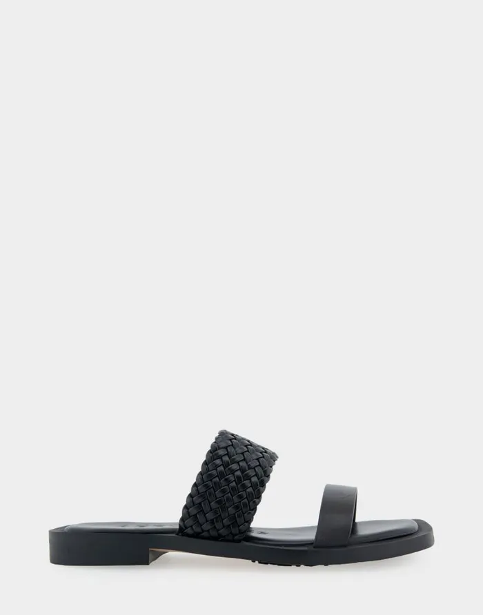 Aerosoles Comfortable Women039s Braided Double Strap Flat Sandal In Black Leather Black Leather Women Clogs and Mules Aerosoles Comfortable Women039s Braided Double Strap Flat Sandal In Black Leather Black Leather Women Clogs and Mules