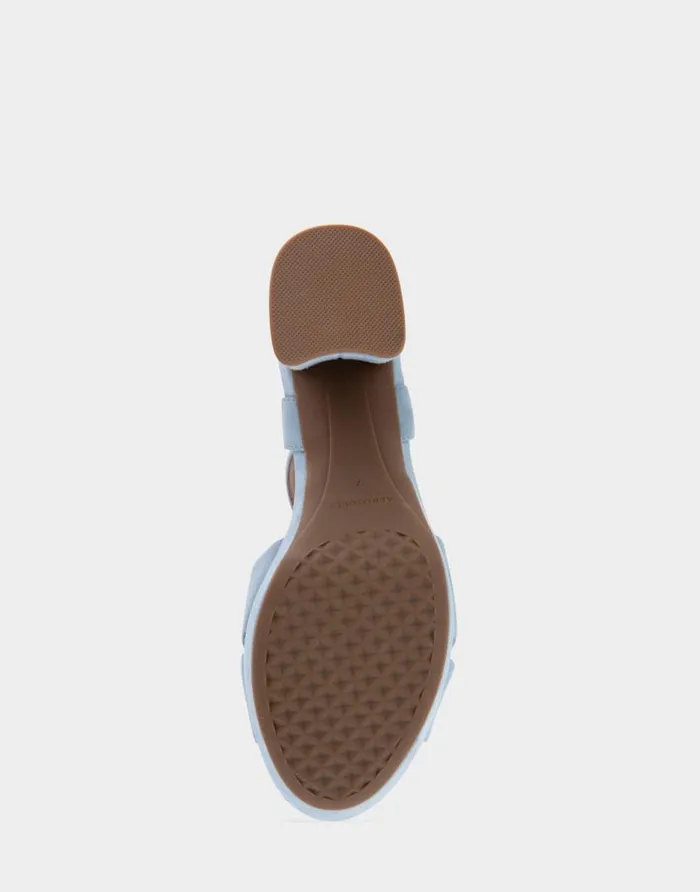 Aerosoles Comfortable Women039s Crisscross Platform Sandal In Dusty Blue Suede Dusty Blue Suede Women Platforms