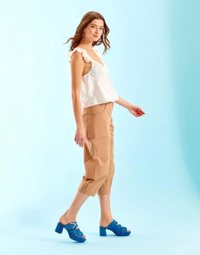 Aerosoles Comfortable Women039s Crisscross Platform Slide Sandal In Denim Fabric Denim Fabric Denim Fabric Women Platforms