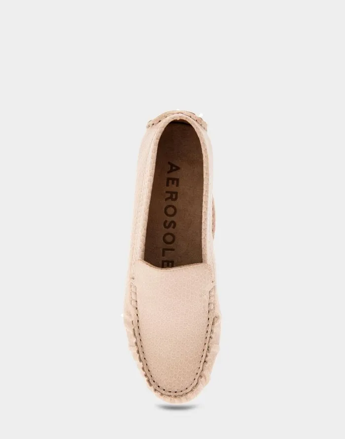 Aerosoles Comfortable Women039s Driver In Cipria Snake Faux Leather Cipria Snake Faux Leather Women Wide Width Flats