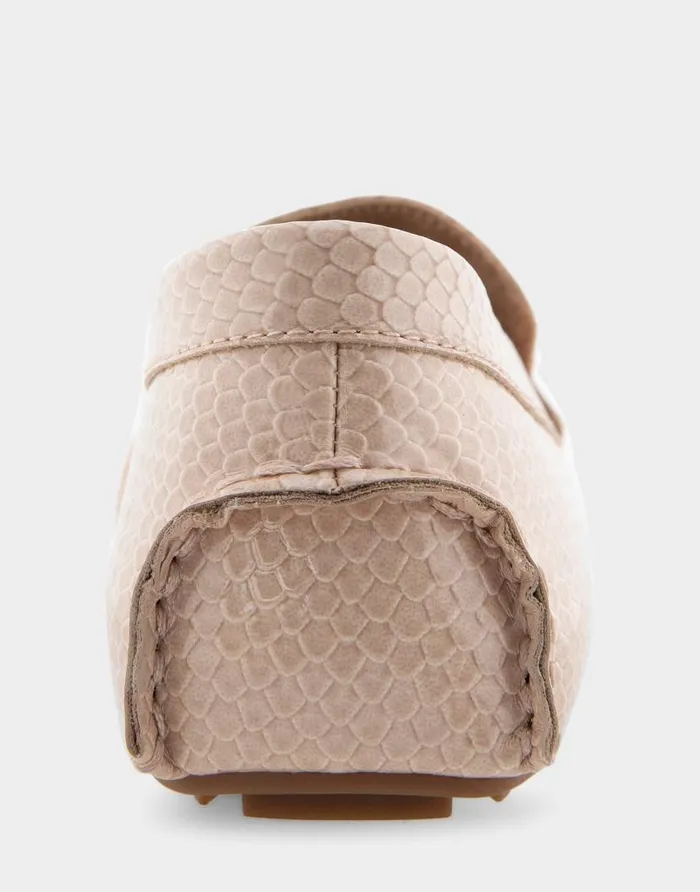 Aerosoles Comfortable Women039s Driver In Cipria Snake Faux Leather Cipria Snake Faux Leather Women Wide Width Flats
