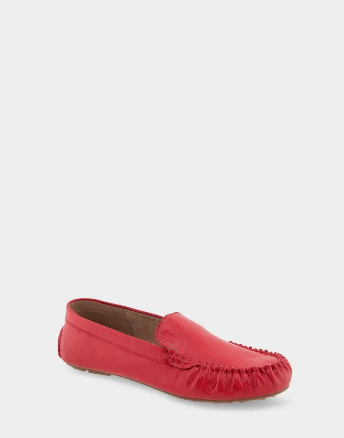 Aerosoles Comfortable Women039s Driver In Racing Red Leather Racing Red Leather Women Clogs and Mules