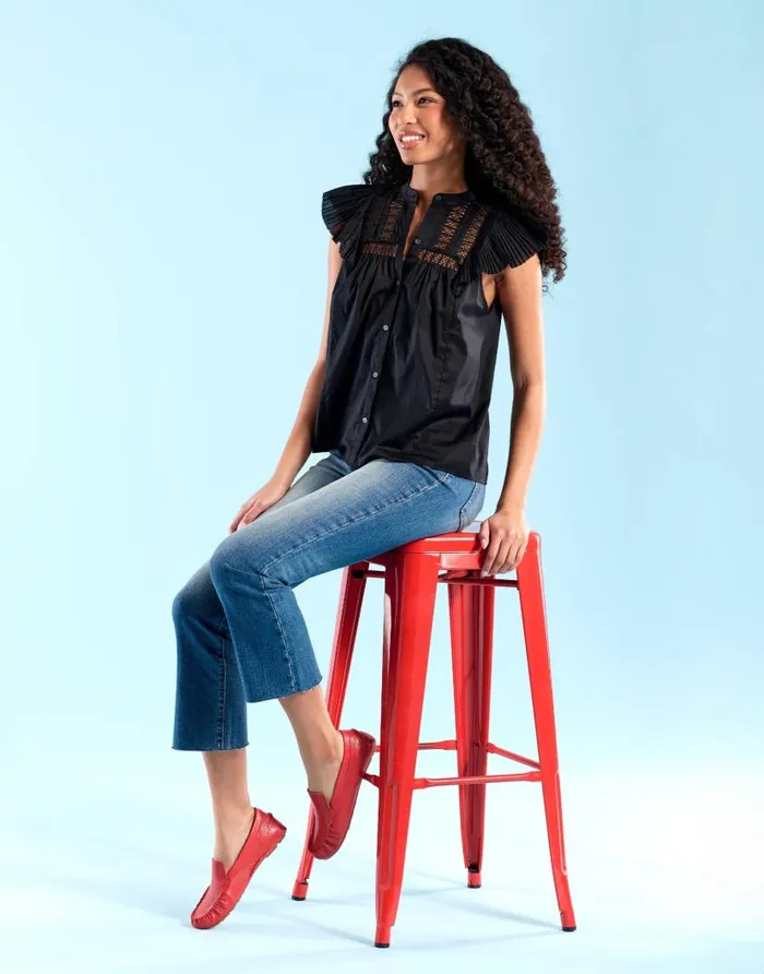 Aerosoles Comfortable Women039s Driver In Racing Red Leather Racing Red Leather Women Clogs and Mules