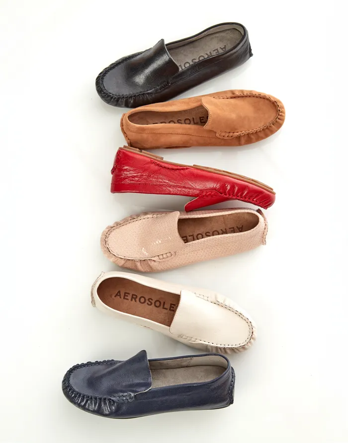 Aerosoles Comfortable Women039s Driver In Racing Red Leather Racing Red Leather Women Clogs and Mules