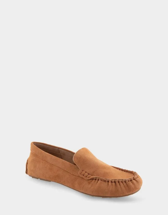 Aerosoles Comfortable Women039s Driver In Tan Suede Tan Suede Women Loafers