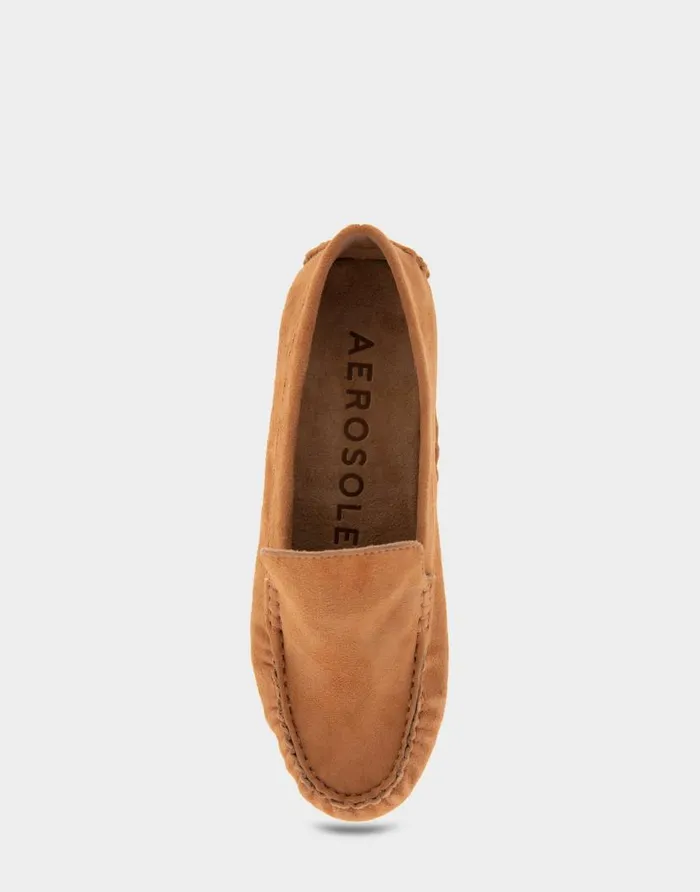 Aerosoles Comfortable Women039s Driver In Tan Suede Tan Suede Women Loafers