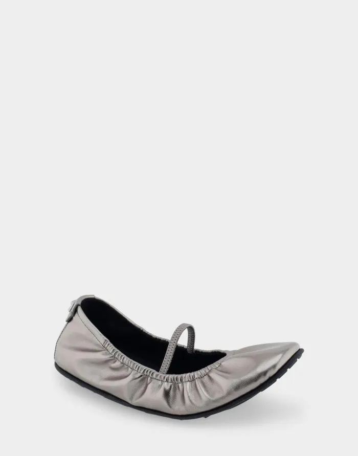 Aerosoles Comfortable Women039s Foldable Ballet Flat In Graphite Faux Leather Graphite Faux Leather Women Dress