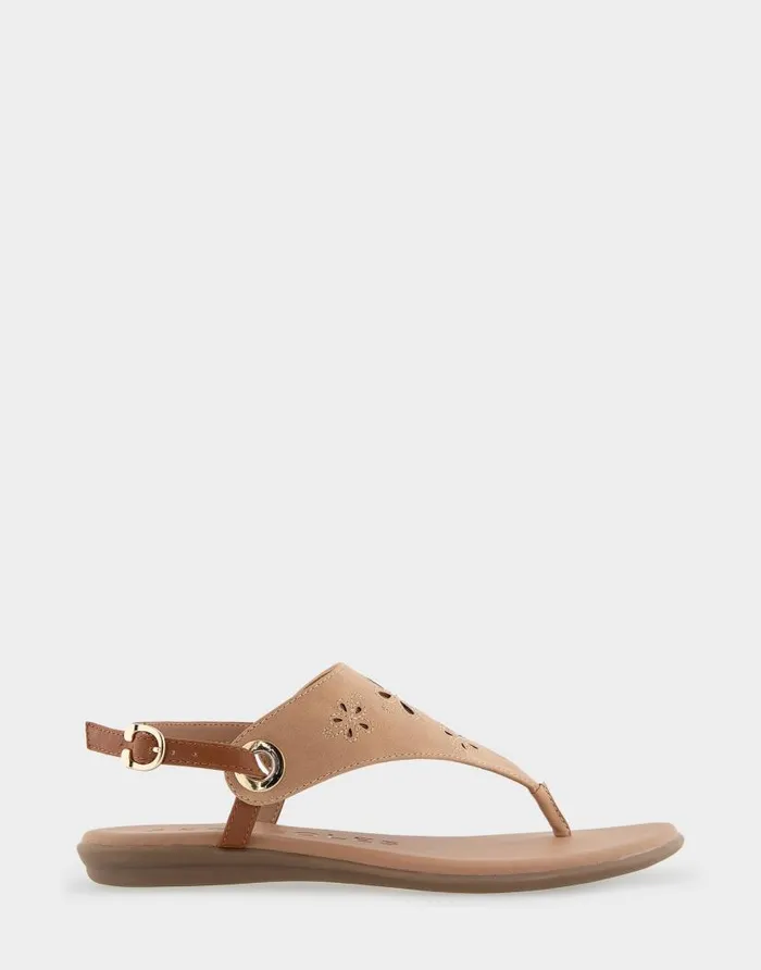 Aerosoles Comfortable Women039s Laser Cut Slingback Thong Sandal In Doe Faux Leather Faux Suede Doe Faux Leather Women Clogs and Mules Aerosoles Comfortable Women039s Laser Cut Slingback Thong Sandal In Doe Faux Leather Faux Suede Doe Faux Leather Women Clogs and Mules