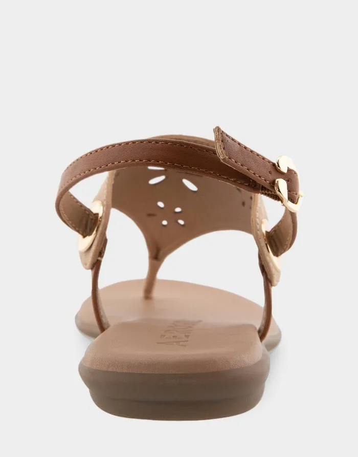 Aerosoles Comfortable Women039s Laser Cut Slingback Thong Sandal In Doe Faux Leather Faux Suede Doe Faux Leather Women Clogs and Mules