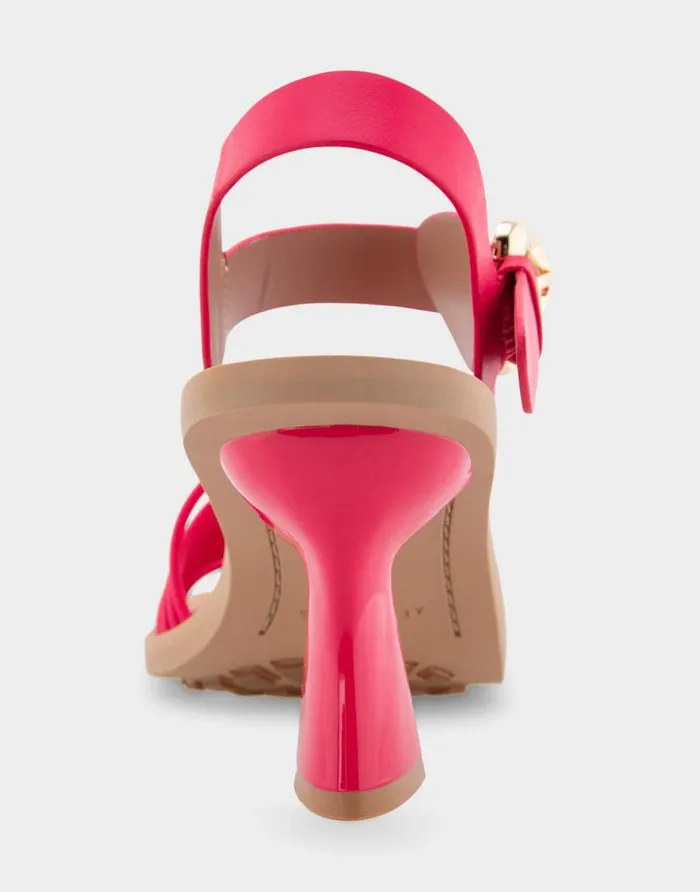 Aerosoles Comfortable Women039s Macrame Sculpted Heel Sandal In Virtual Pink Faux Leather Virtual Pink Faux Leather Women Clogs and Mules