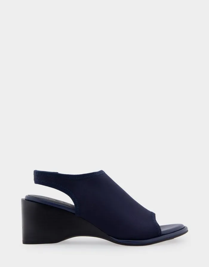 Aerosoles Comfortable Women039s Open Toe Stretch Wedge Shootie In Navy Stretch Gabardine Fabric Navy Stretch Gabardine Fabric Women Dress Aerosoles Comfortable Women039s Open Toe Stretch Wedge Shootie In Navy Stretch Gabardine Fabric Navy Stretch Gabardine Fabric Women Dress