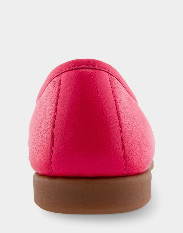 Aerosoles Comfortable Women039s Ornamented Flat In Virtual Pink Leather Virtual Pink Leather Women Wide Width Flats