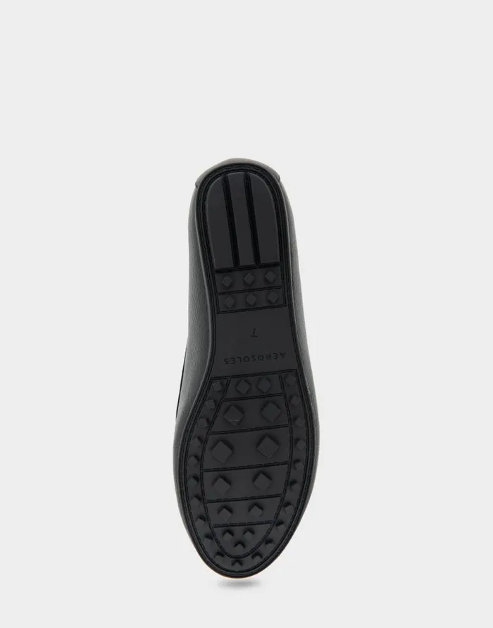 Aerosoles Comfortable Women039s Ornamented Loafer In Black Faux Leather Black Faux Leather Women Clogs and Mules
