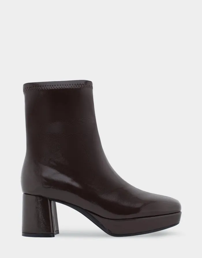 Aerosoles Comfortable Women039s Platform Heel Ankle Boot In Brown Patent Faux Leather Java Patent Faux Leather Women Ankle Boots Aerosoles Comfortable Women039s Platform Heel Ankle Boot In Brown Patent Faux Leather Java Patent Faux Leather Women Ankle Boots