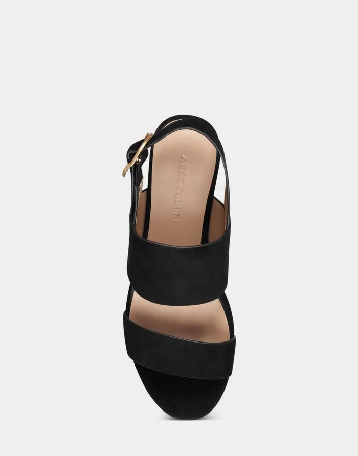 Aerosoles Comfortable Women039s Sandal In Black Genuine Suede Black Suede Women Dress