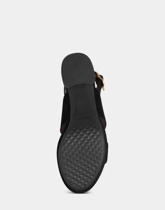 Aerosoles Comfortable Women039s Sandal In Black Genuine Suede Black Suede Women Dress