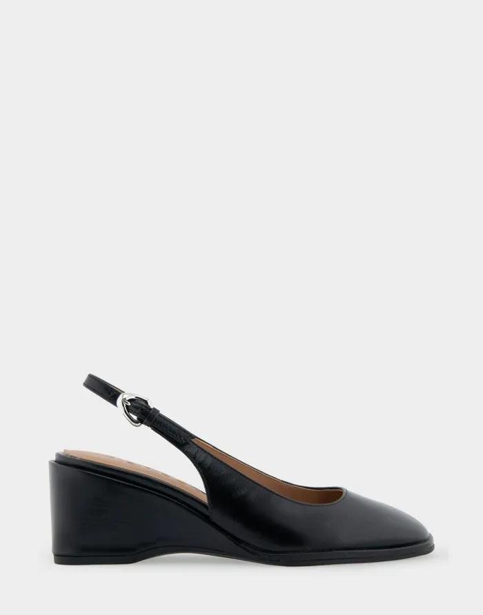 Aerosoles Comfortable Women039s Sculpted Wedge Slingback In Black Leather Black Leather Women Wedges Aerosoles Comfortable Women039s Sculpted Wedge Slingback In Black Leather Black Leather Women Wedges