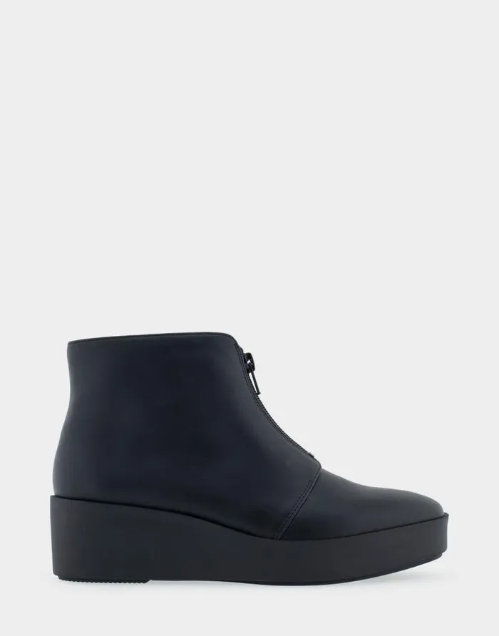 Aerosoles Comfortable Women039s Wedge Heel Ankle Boot In Black Faux Leather Black Faux Leather Women Wedges Aerosoles Comfortable Women039s Wedge Heel Ankle Boot In Black Faux Leather Black Faux Leather Women Wedges