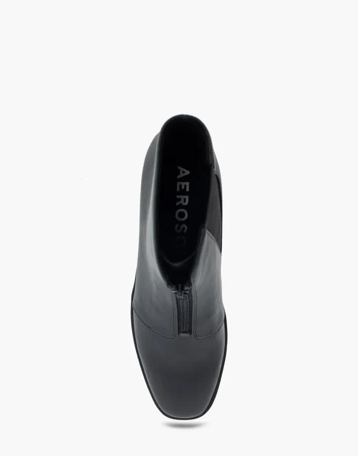 Aerosoles Comfortable Women039s Wedge Heel Ankle Boot In Black Faux Leather Black Faux Leather Women Wedges