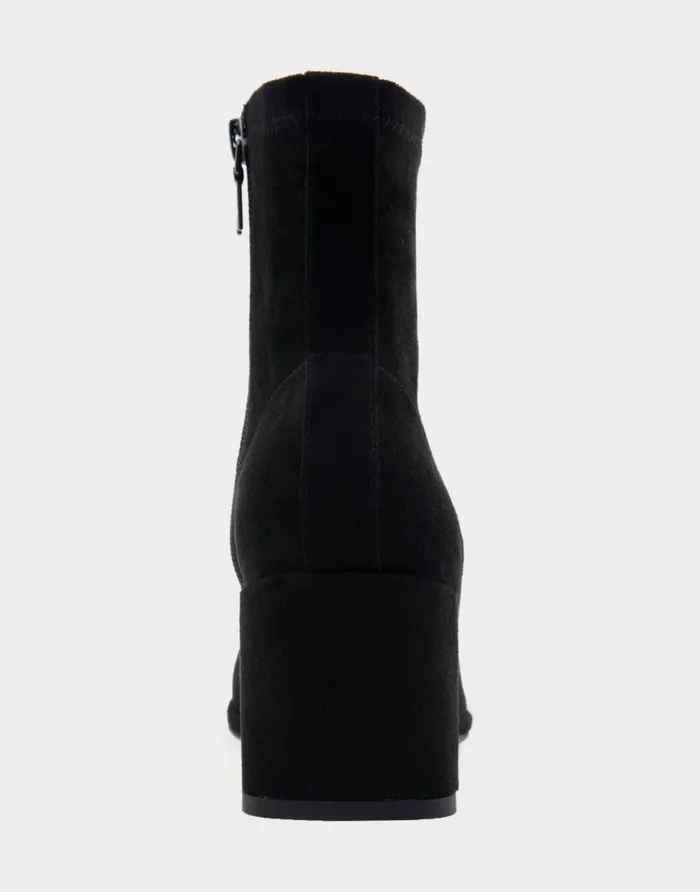 Aerosoles Comfortable Women039s Wedge Heel Ankle Boot In Black Faux Suede Black Faux Suede Women Ankle Boots