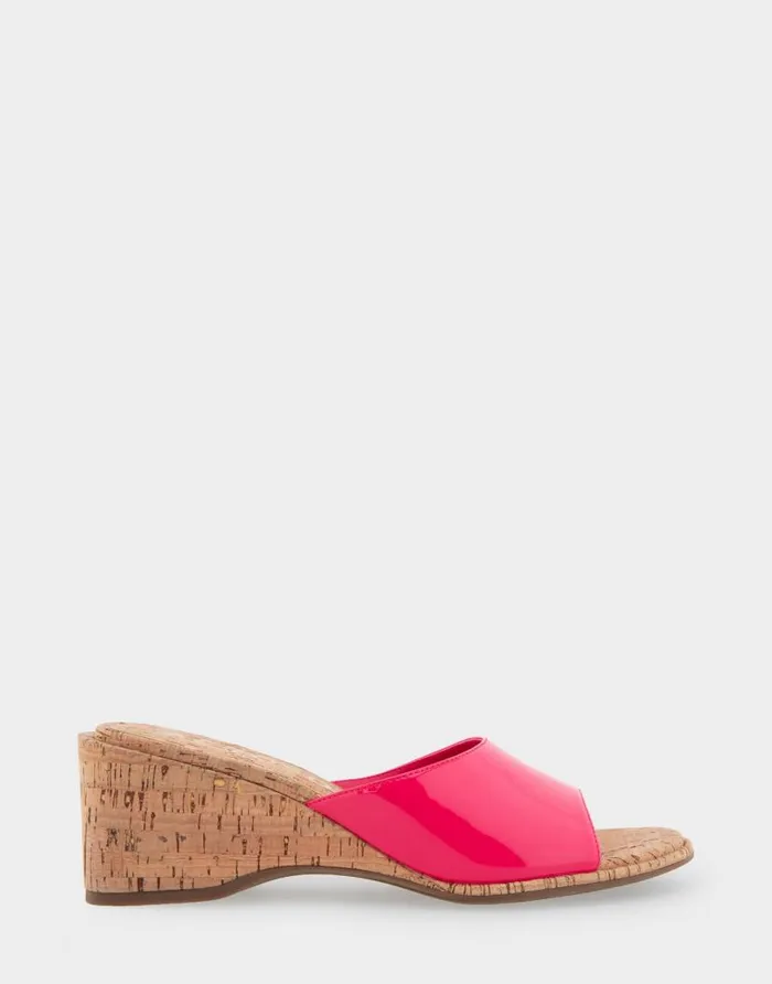 Aerosoles Comfortable Women039s Wedge Slide Sandal In Virtual Pink Patent Faux Leather Virtual Pink Patent Faux Leather Women Slides Aerosoles Comfortable Women039s Wedge Slide Sandal In Virtual Pink Patent Faux Leather Virtual Pink Patent Faux Leather Women Slides