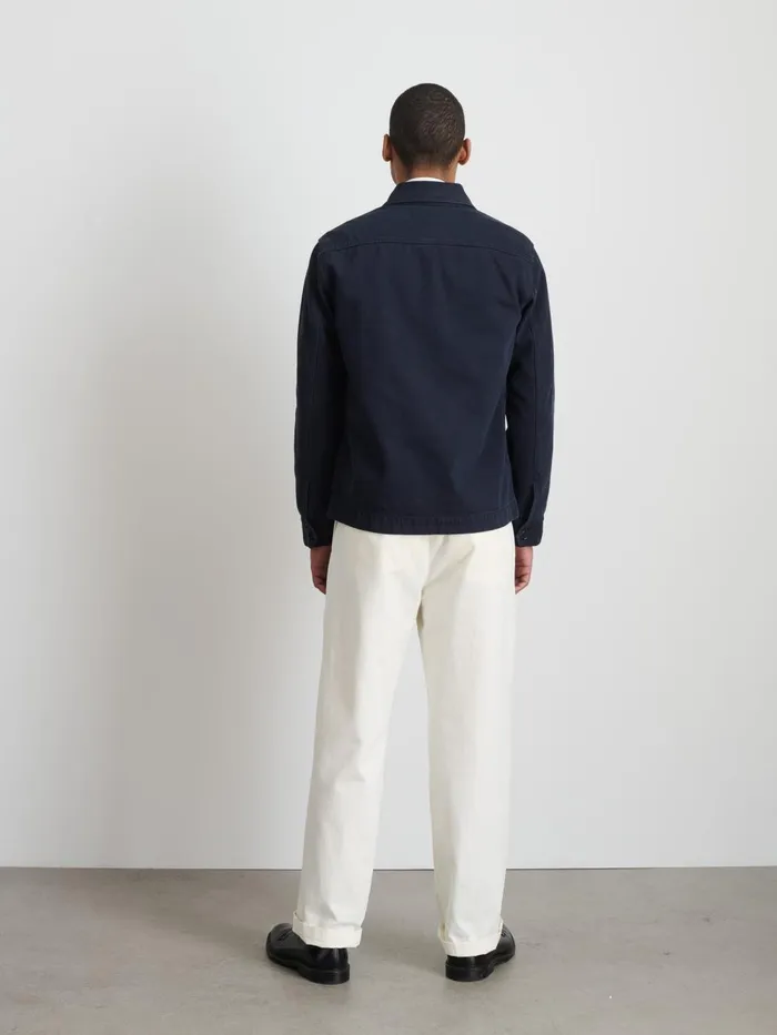 Alex Mill Jackets Coats Men Garment Dyed Work Jacket In Recycled Denim Dark Navy