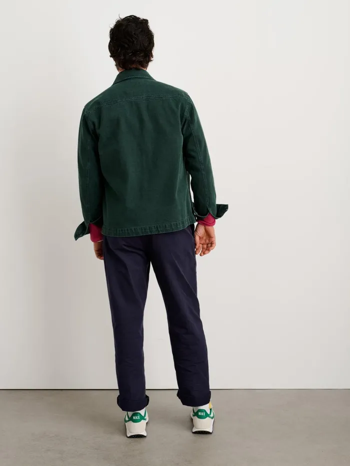 Alex Mill Jackets Coats Men Garment Dyed Work Jacket In Recycled Denim Dark Spruce