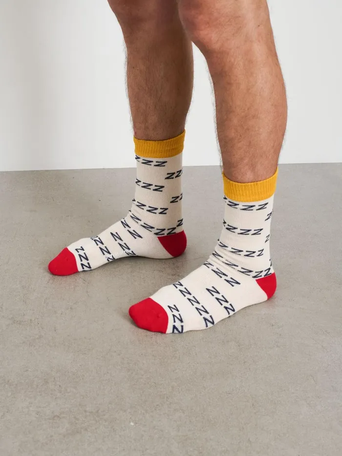 Alex Mill Men P039jimmies Zzzzz Socks Natural Alex Mill Men P039jimmies Zzzzz Socks Natural