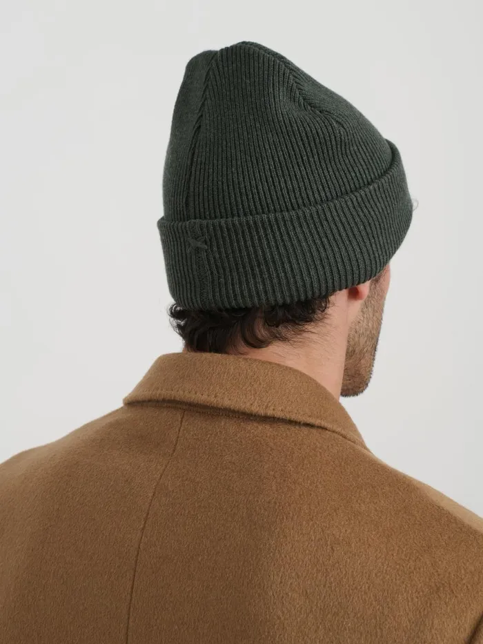 Alex Mill Men Wool Cotton Beanie Heather Olive