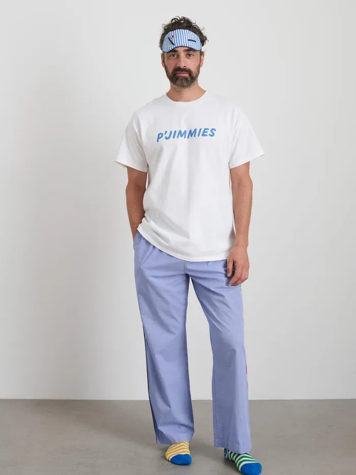 Alex Mill Pajamas Slippers Men P039jimmies Sleep Mask In Stripe Classic Blue Stripe