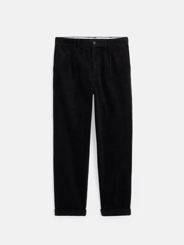 Alex Mill Pants Men Standard Pleated Pant In Corduroy Black