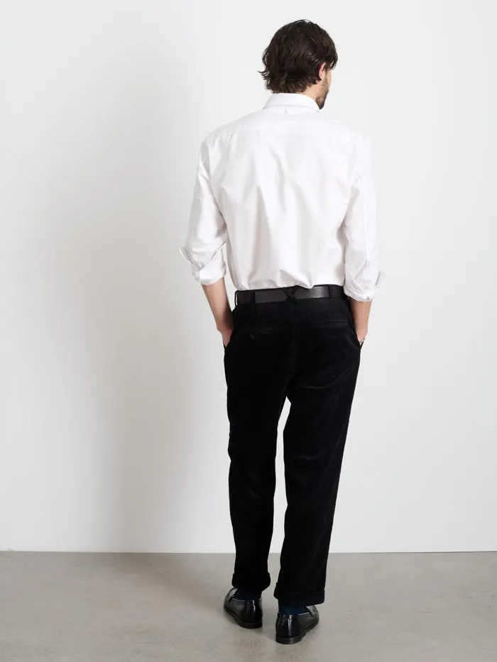 Alex Mill Pants Men Standard Pleated Pant In Corduroy Black
