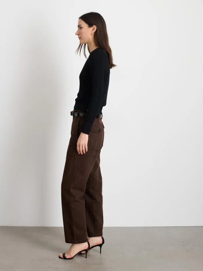 Alex Mill Pants Women Neil Pant In Herringbone Espresso