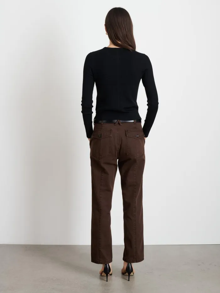 Alex Mill Pants Women Neil Pant In Herringbone Espresso