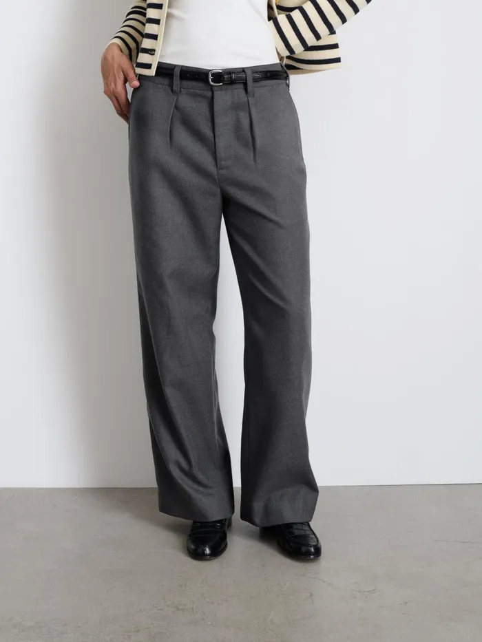 Alex Mill Pants Women Soho Trouser In Wool Charcoal