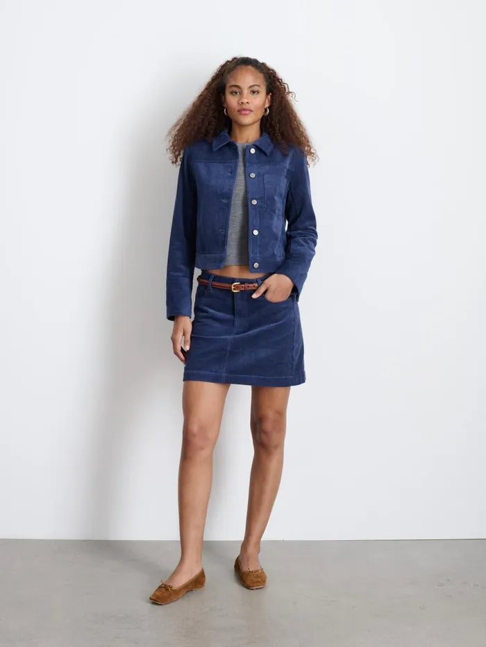 Alex Mill Set Dressing Women Camden Skirt In Corduroy Dusty Blue