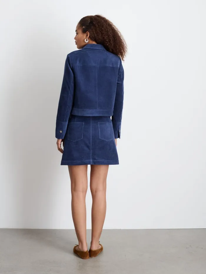 Alex Mill Set Dressing Women Camden Skirt In Corduroy Dusty Blue