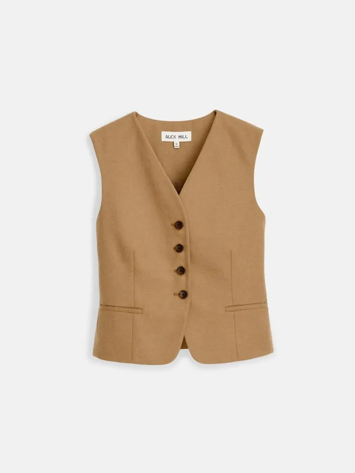 Alex Mill Set Dressing Women Soho Vest In Wool Camel