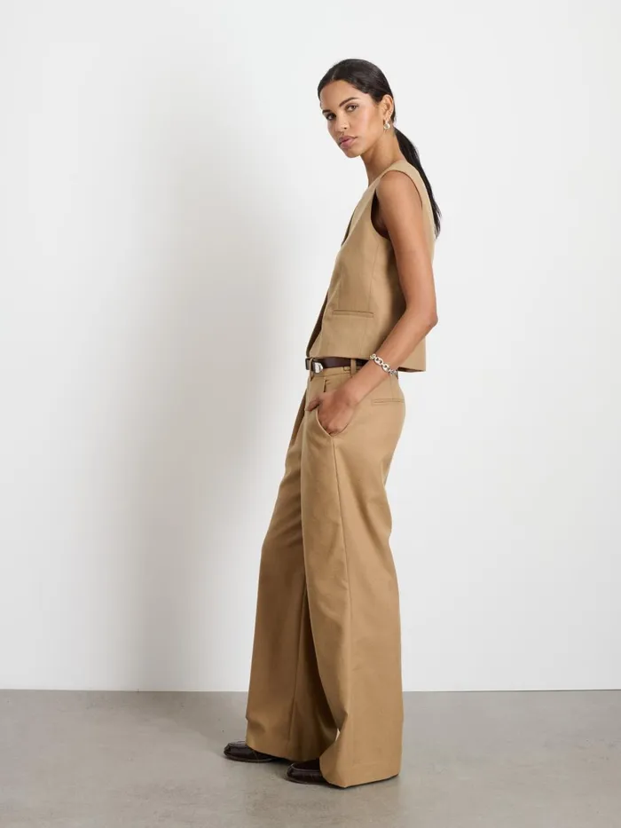 Alex Mill Set Dressing Women Soho Vest In Wool Camel Alex Mill Set Dressing Women Soho Vest In Wool Camel