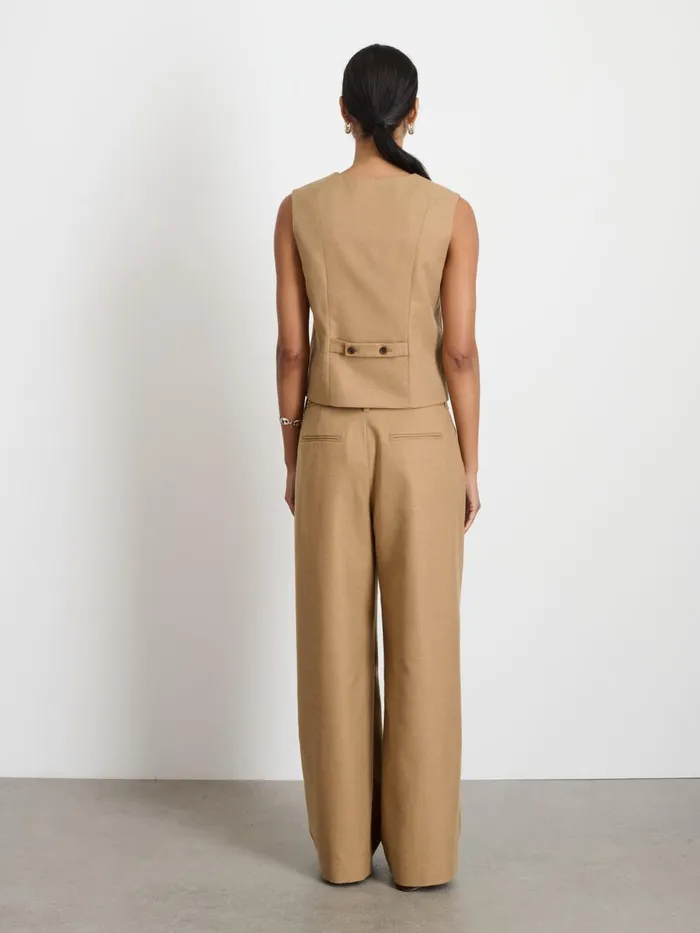 Alex Mill Set Dressing Women Soho Vest In Wool Camel Alex Mill Set Dressing Women Soho Vest In Wool Camel