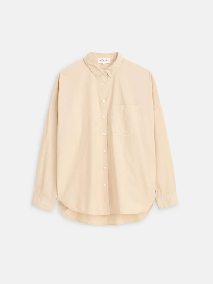 Alex Mill Shirts Tops Women Jo Shirt In Cotton Poplin Almond Milk