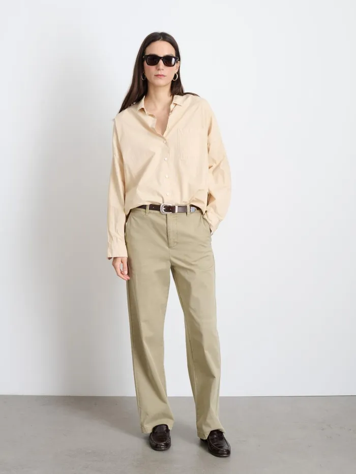 Alex Mill Shirts Tops Women Jo Shirt In Cotton Poplin Almond Milk
