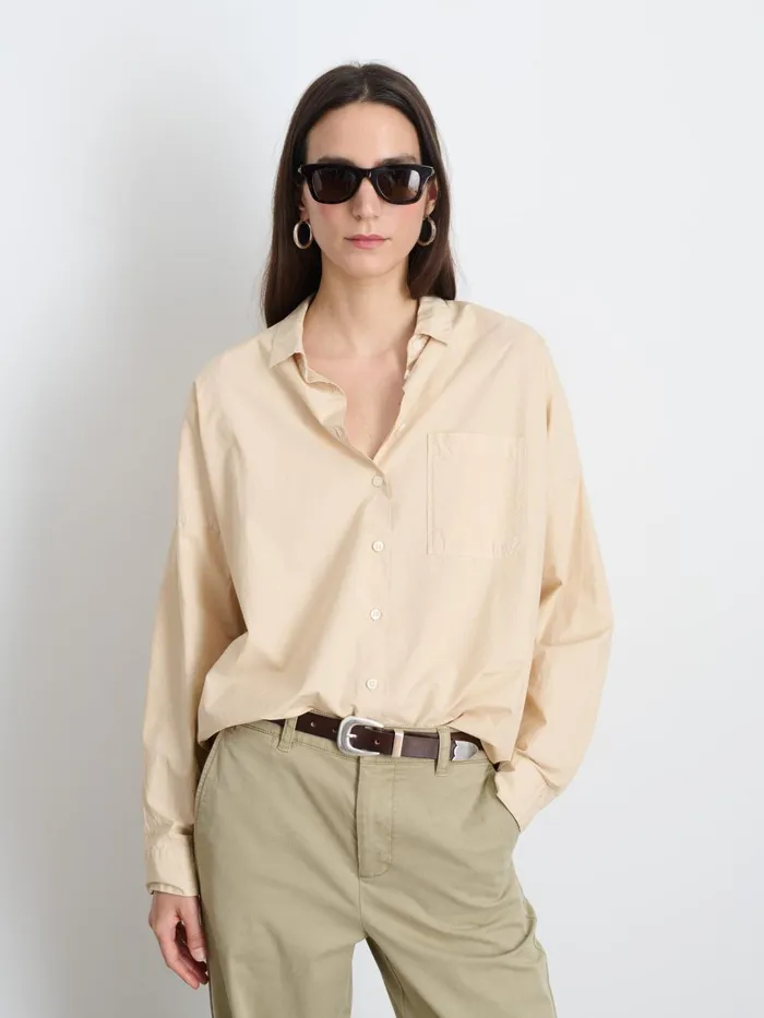 Alex Mill Shirts Tops Women Jo Shirt In Cotton Poplin Almond Milk
