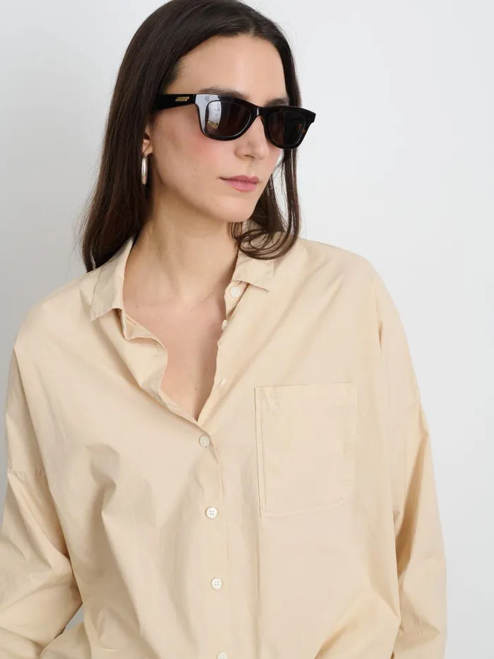 Alex Mill Shirts Tops Women Jo Shirt In Cotton Poplin Almond Milk