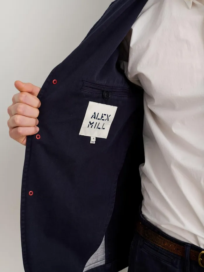 Alex Mill Suiting Blazers Men Mill Blazer In Vintage Wash Chino Dark Navy